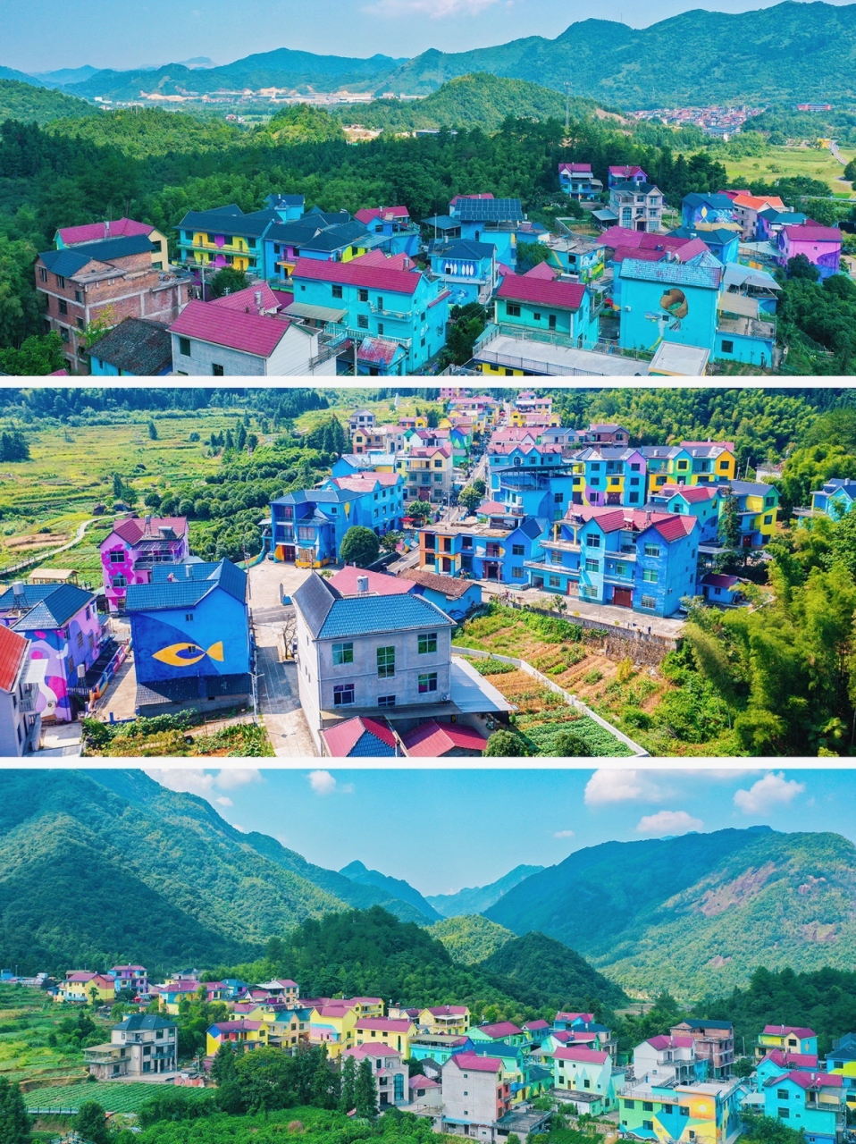 德兴有座超美童话村 江西大茅山下有座童话般的村子:大茅山彩虹童话村