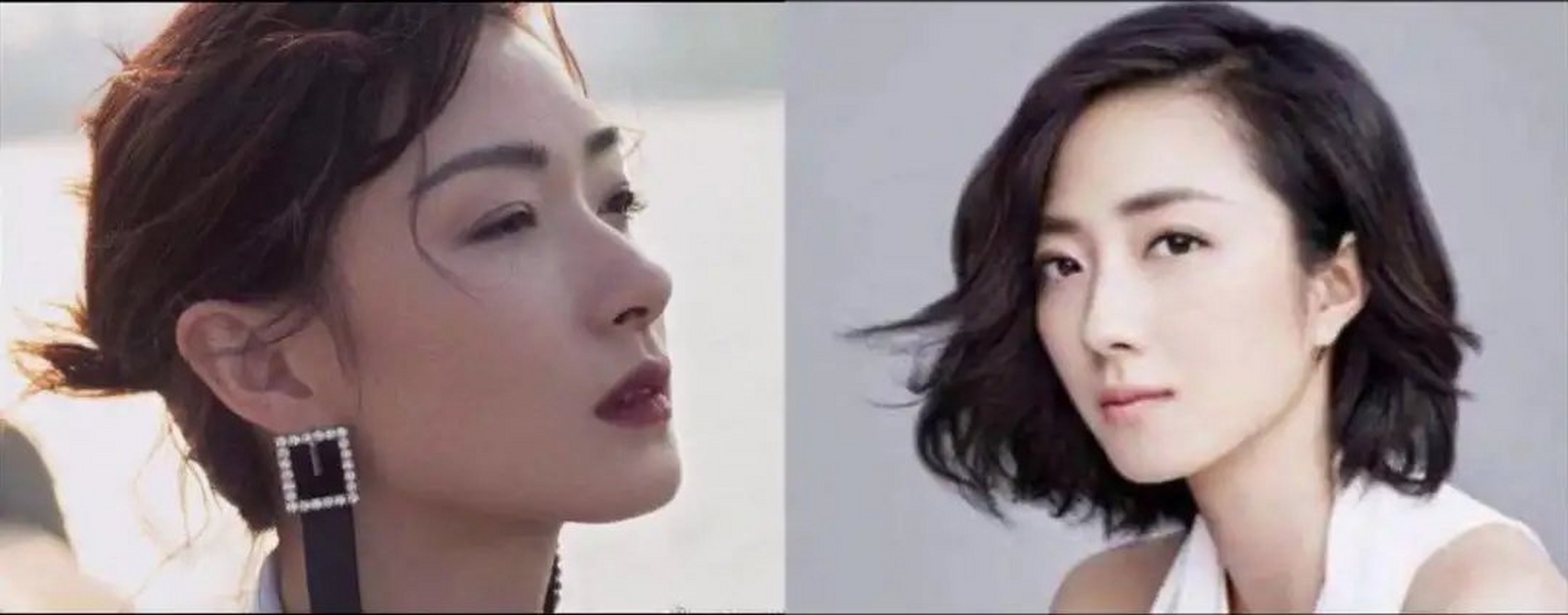 吃瓜最前线# 万茜和桂纶镁同属气质美女,从侧颜看,也确实有几分相似