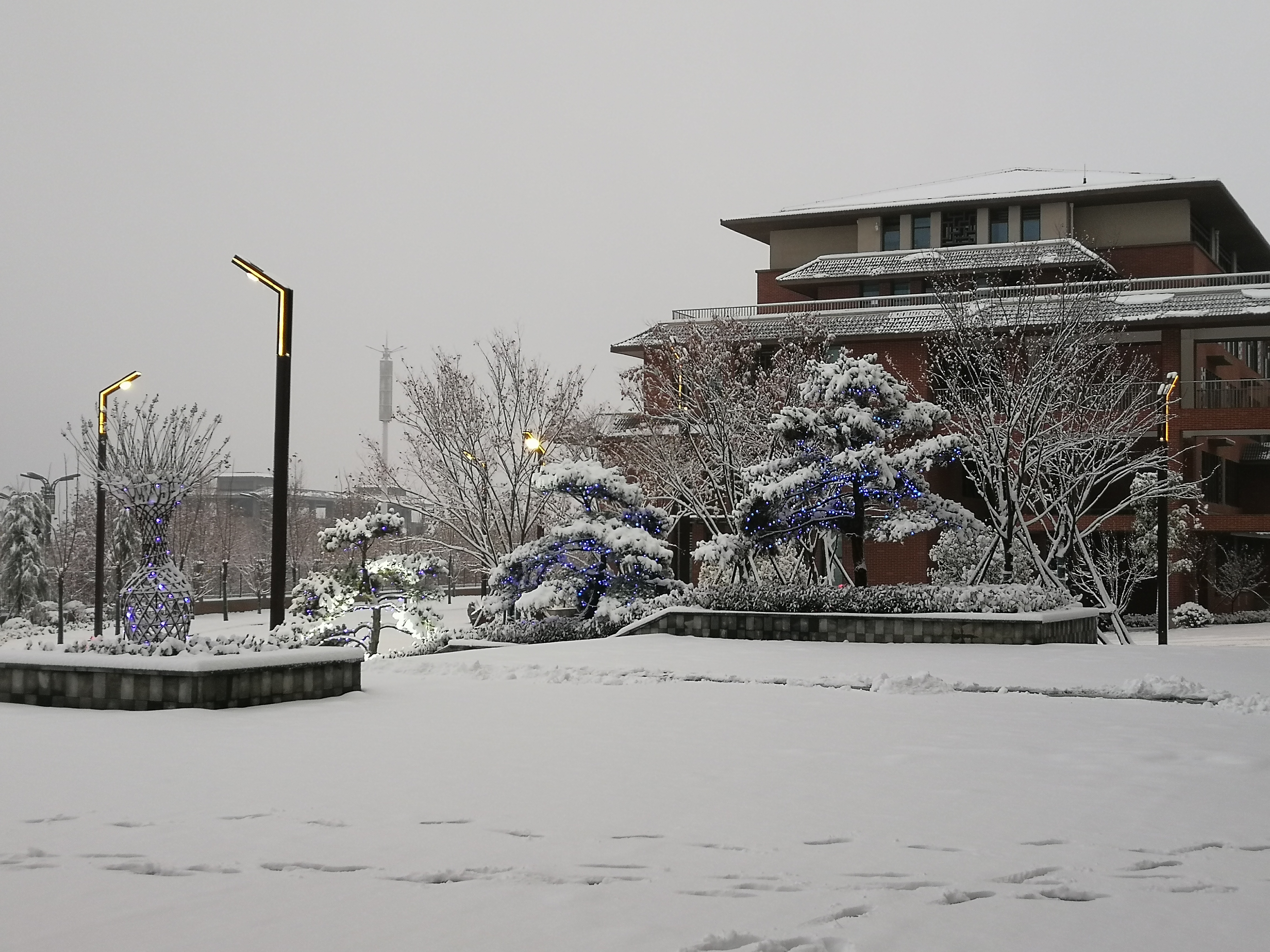 承德医学院雪景图片