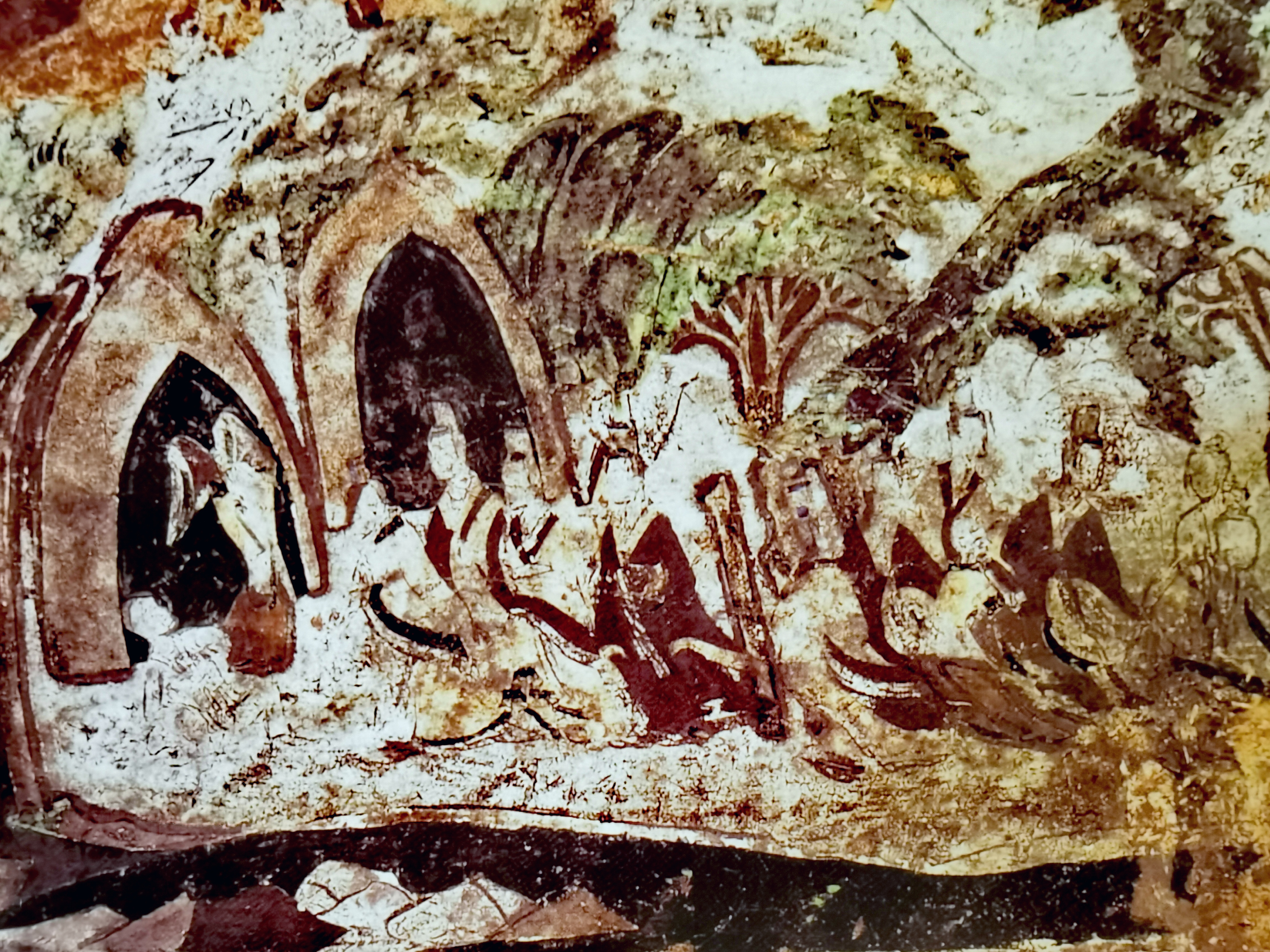 麦积山127窟 67时代:西魏 671,3,4:菩萨;2:正龛一佛二菩萨; 676