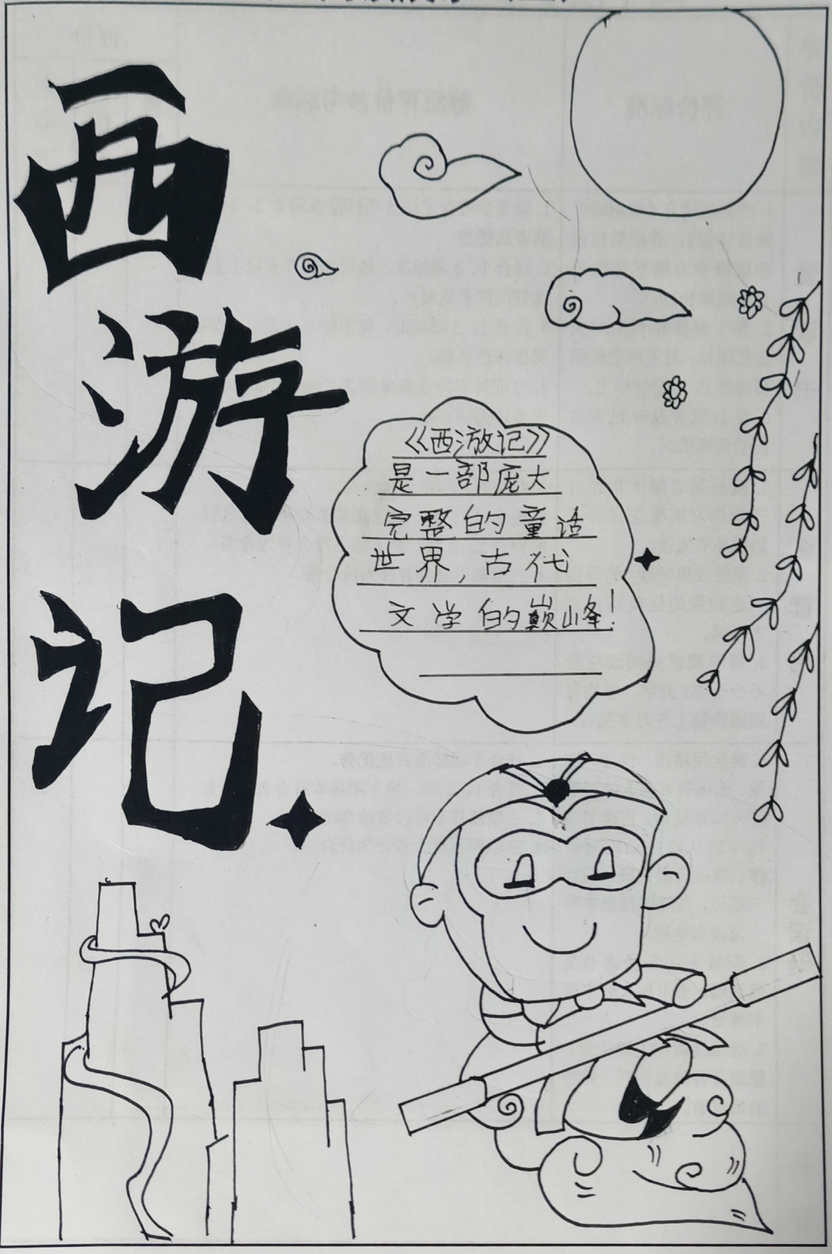 西游记手抄报