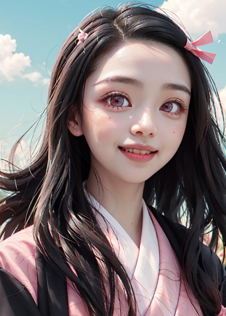 真人cos or ai 还原,大家哪个版本的弥豆子好看呢?#鬼灭之刃