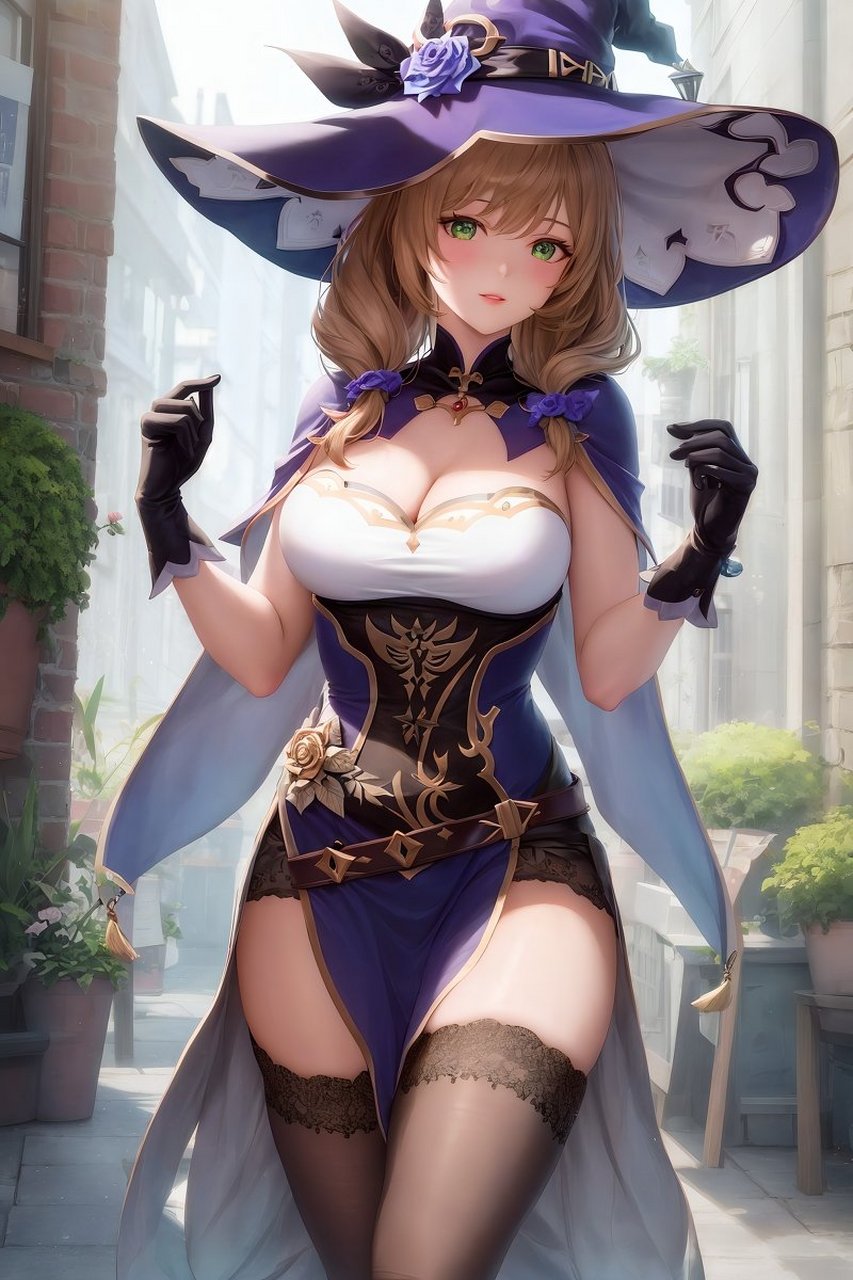 二次元# #原神# ai画的丽莎姐姐,整体看起来蛮不错的,这谁顶得住啊