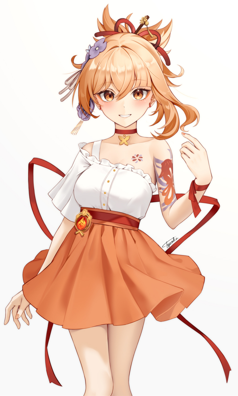 #原神# #二次元# 换了新衣服的宵宫,老婆穿啥都好看[二哈]