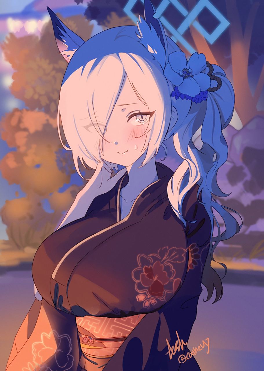 二次元# 浴衣康娜好可爱,快进到:"你有信心帮我重新穿好和服吗?