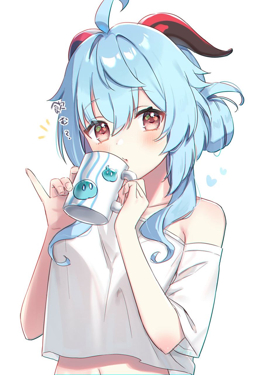 甘雨在喝什么?椰奶吗?[三哈]#原神