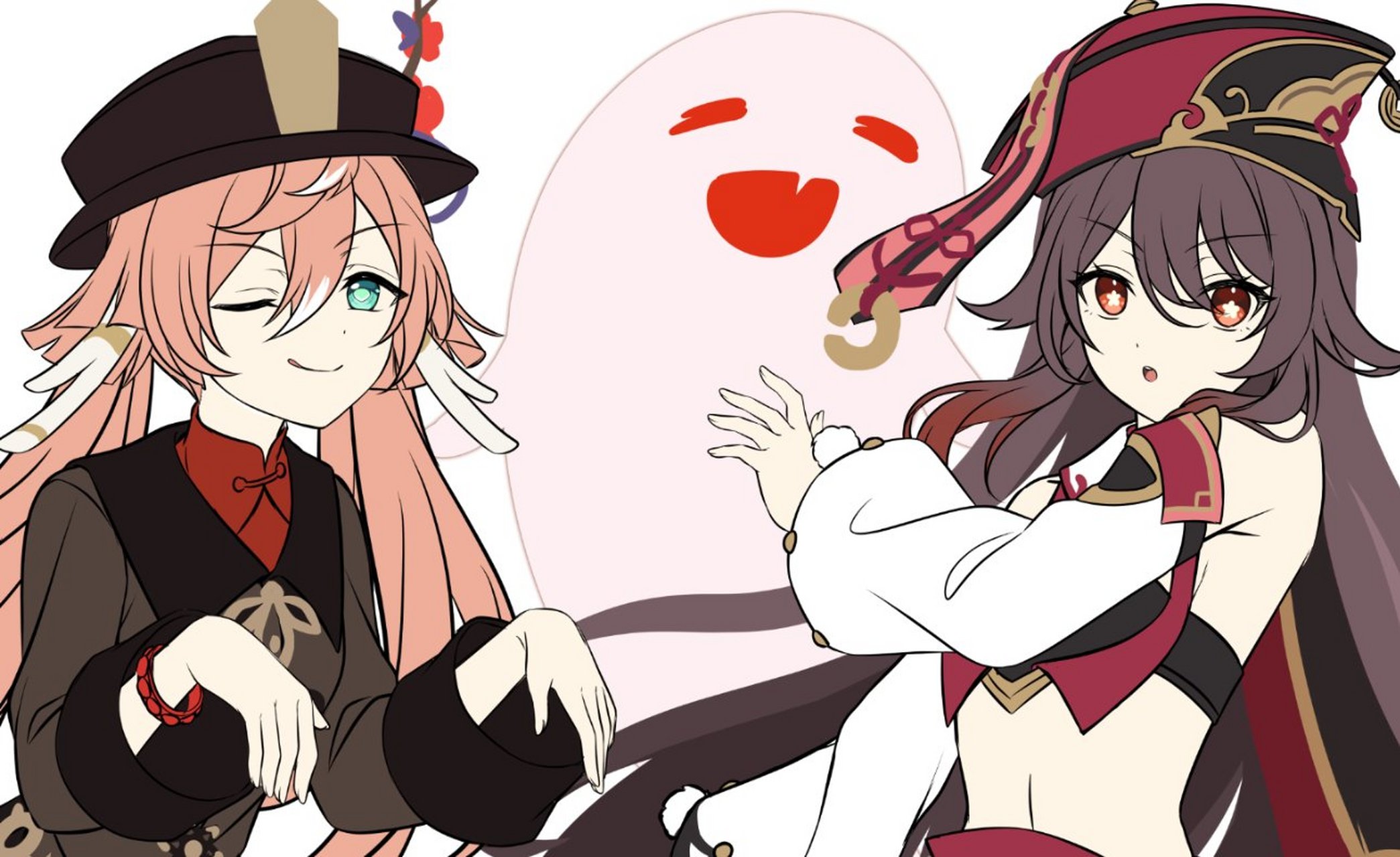 胡桃与烟绯 画师:ぽち丸