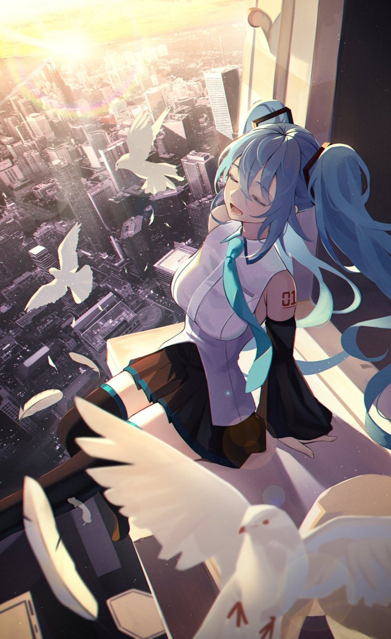 初音未来唱歌图片