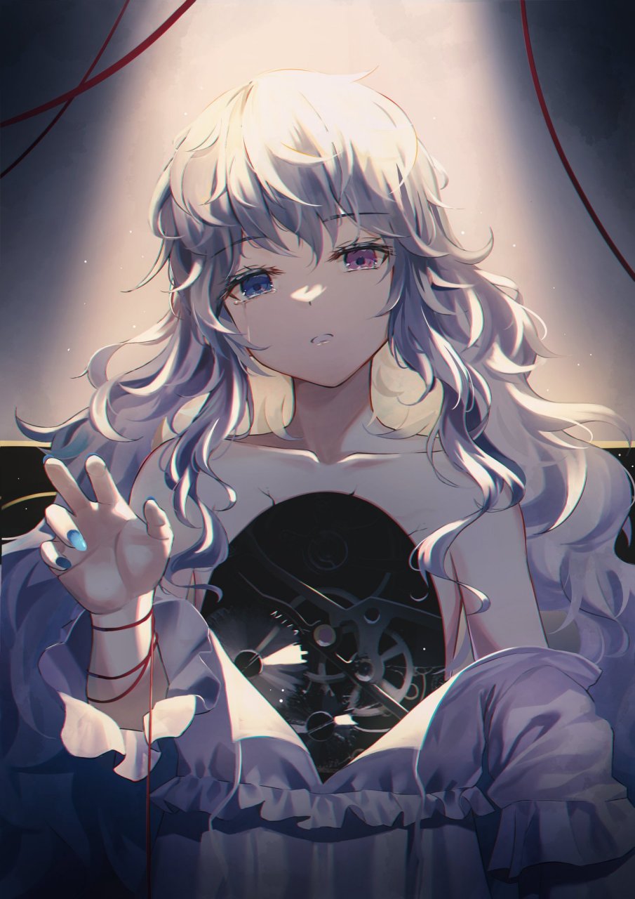 异色瞳少女 画师:hyonee