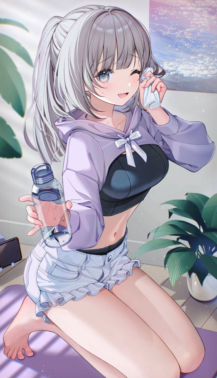 二次元# 穿运动服的女孩子,身材真好啊,一点赘肉都没有[三哈]