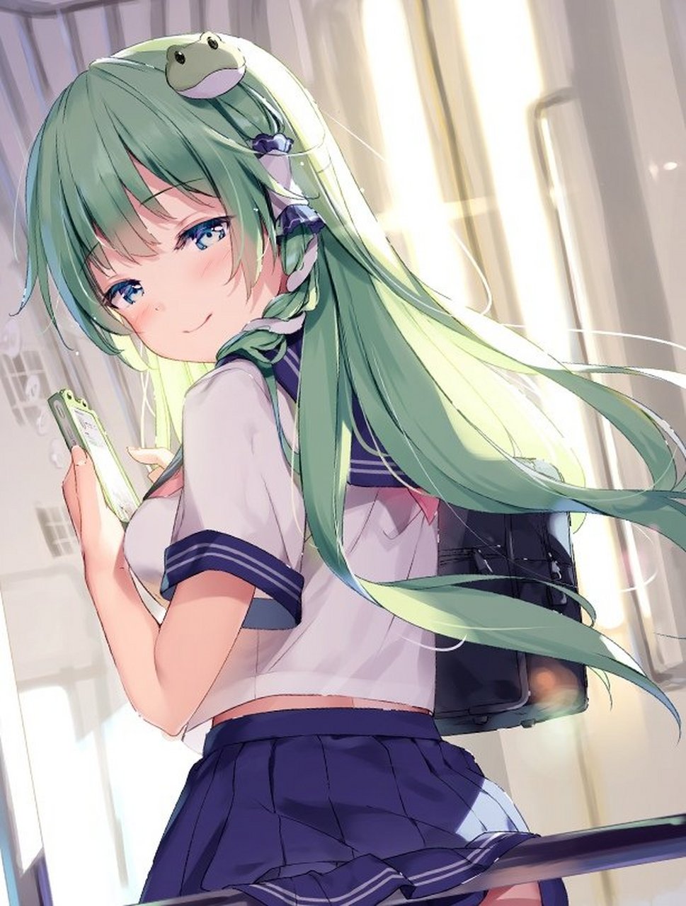 早苗笑起来真好看啊,这就是所谓的回眸一笑百媚生吧[三哈]p站画师
