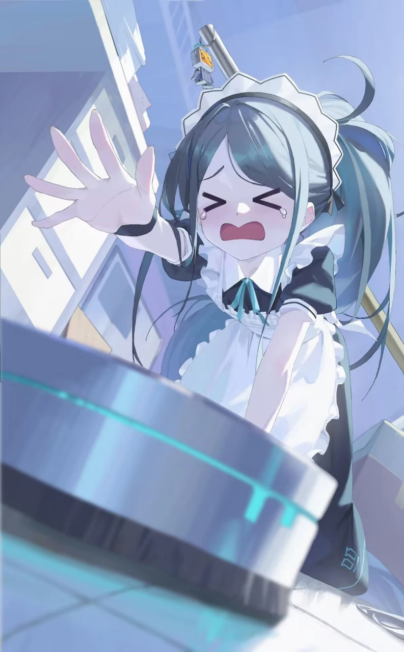 二次元# #碧蓝档案# 被扫地机器人抢走工作的女仆爱丽丝[三哈]