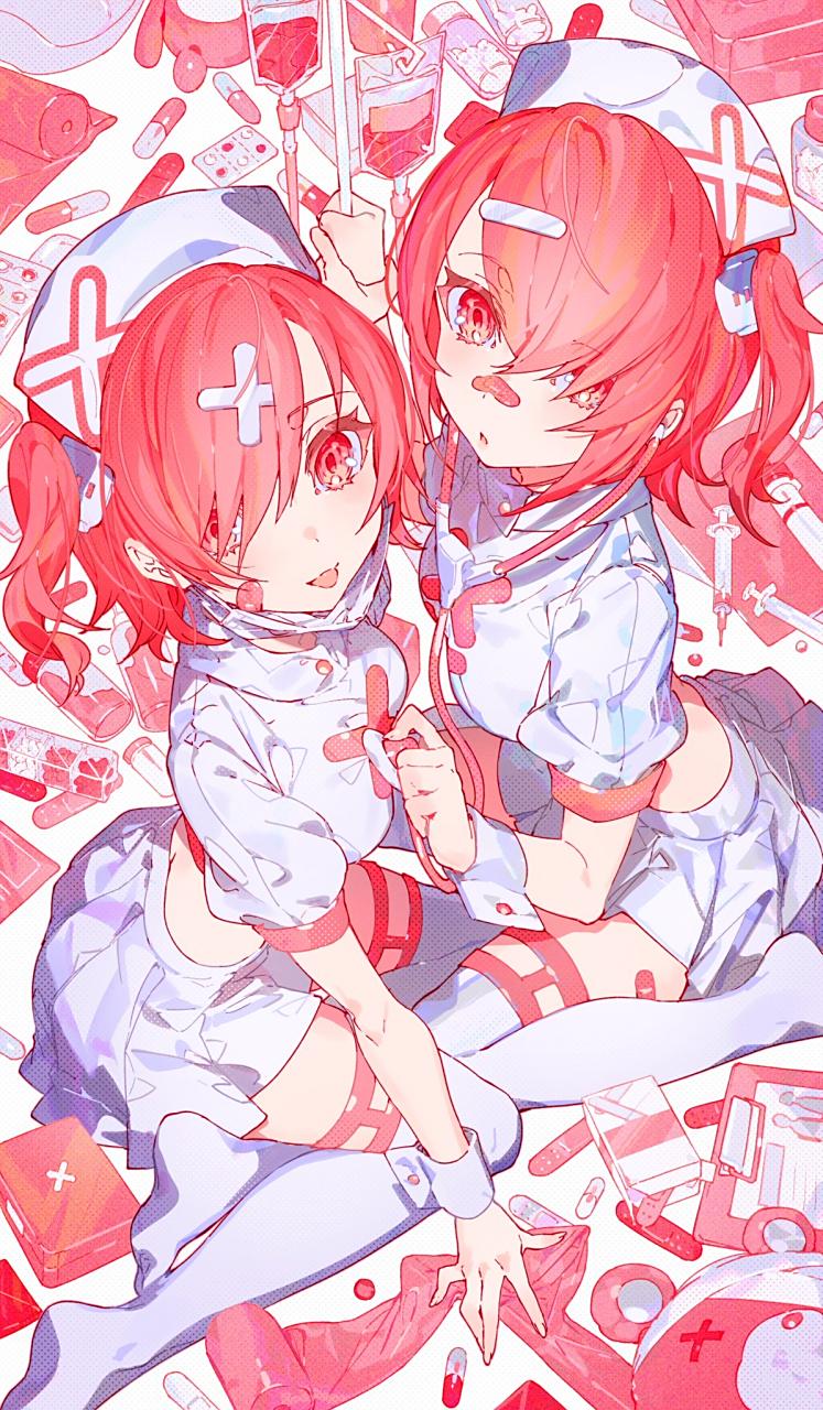 二次元# 粉红色的小护士,好可爱啊[期待] twi:mika pikazo