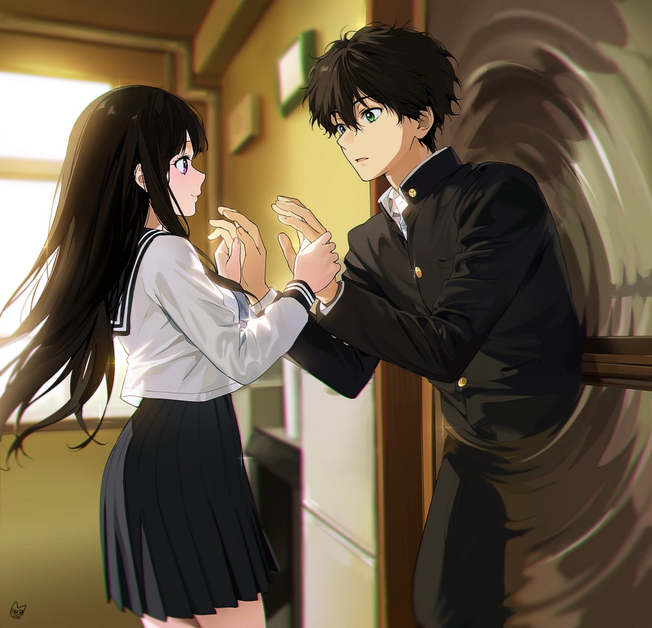 千反田与折木,这画面让人印象深刻啊[三哈]#冰菓