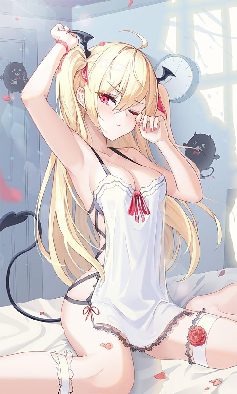 二次元# 刚睡醒的小恶魔