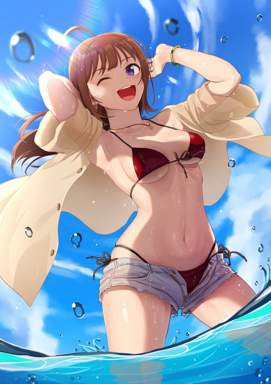 泳装少女 画师:kamille