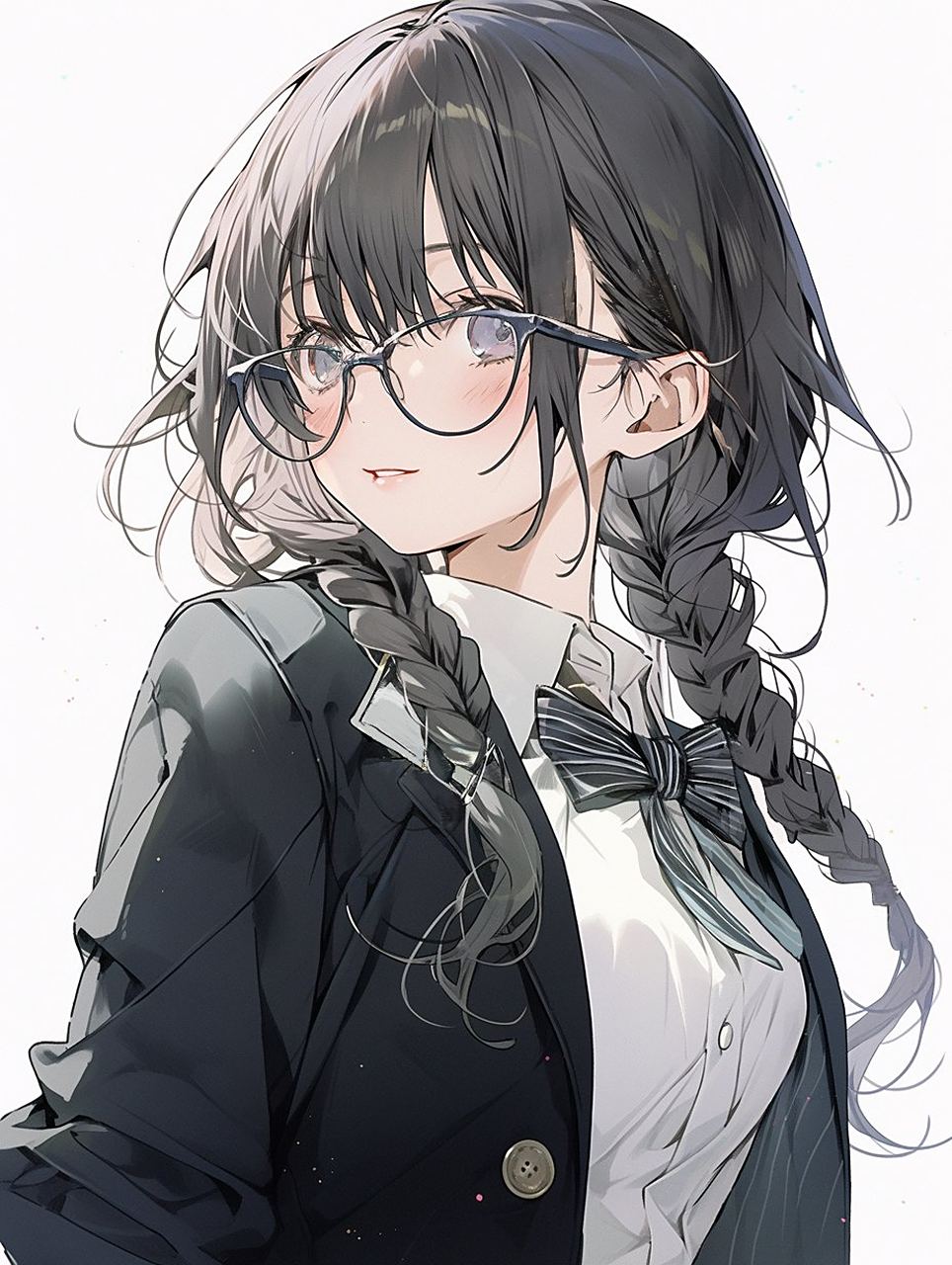 二次元# 眼镜搭配麻花辫,这一看就是优等生啊[三哈]