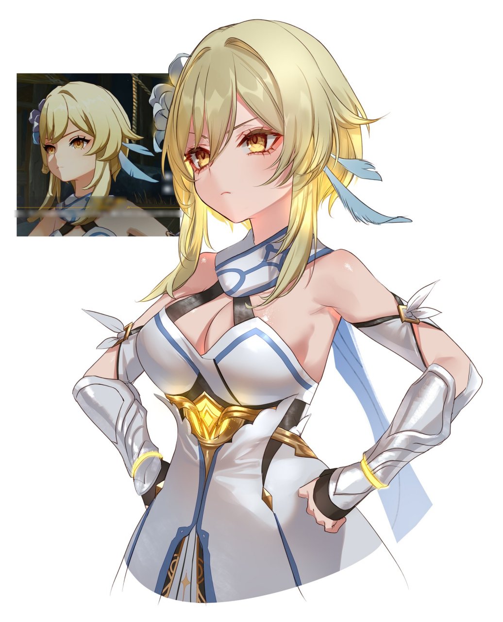 双手叉腰的荧妹 画师:ちゅねす