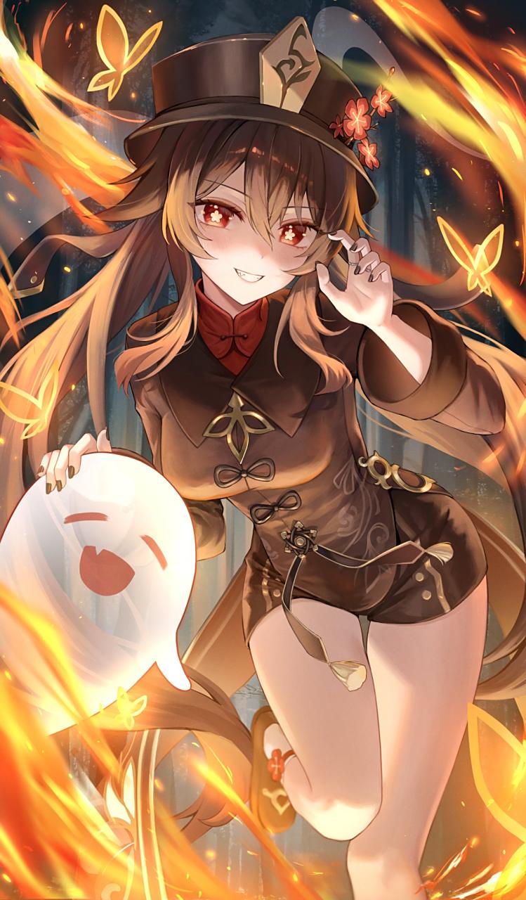 原神# #二次元# 胡桃:"晚上好,找本堂主有何贵干?