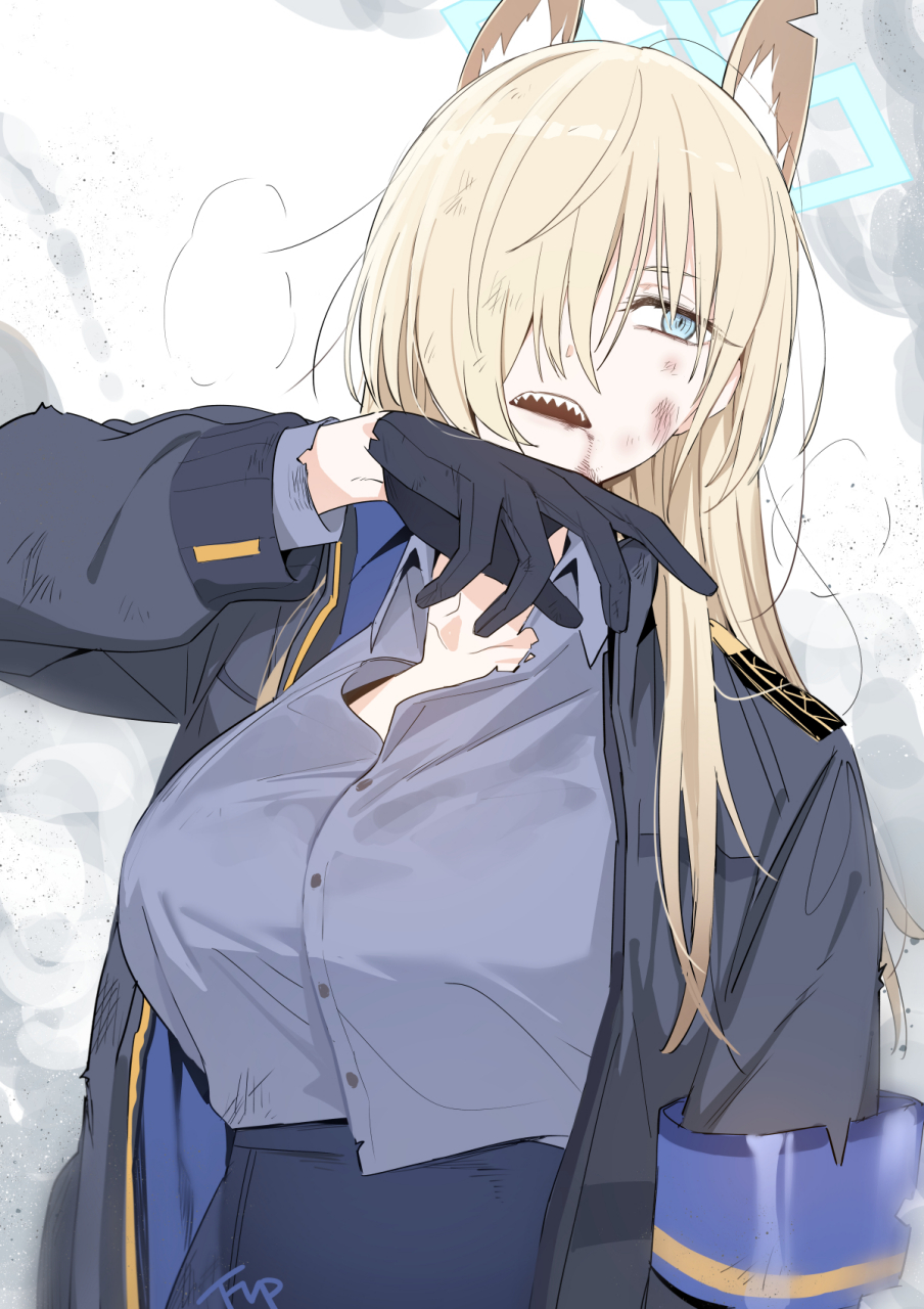 碧蓝档案# #二次元# 狼狈不堪的尾刃康娜,sensei看了有些心疼啊[泪奔