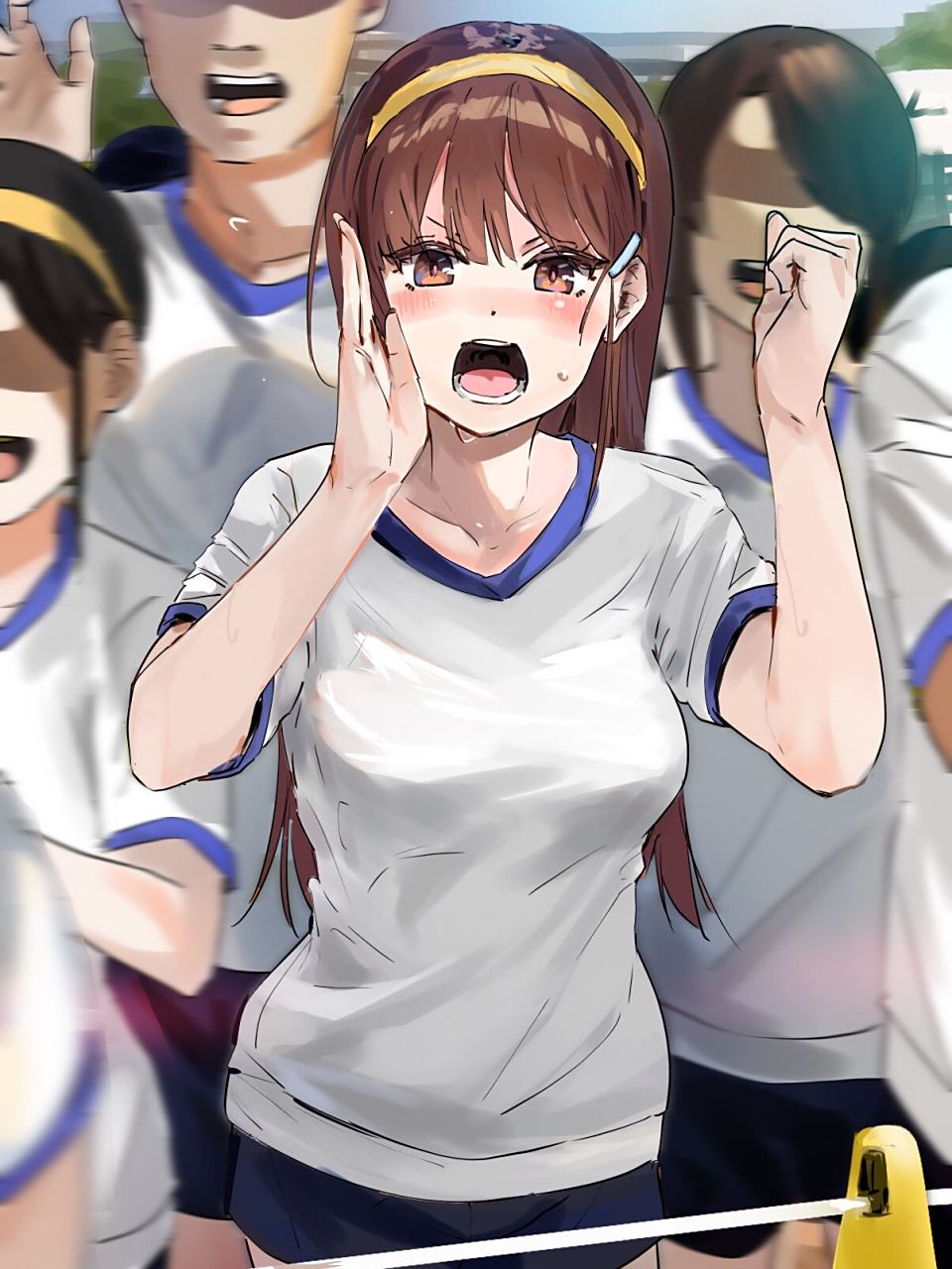 只有她一个人的加油声…#二次元