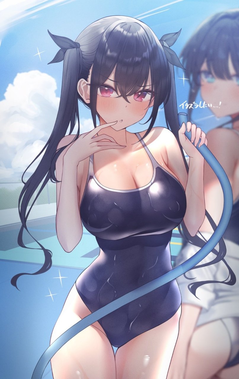 穿上泳装的妹妹,我的评价是一佰昏[二哈]#二次元