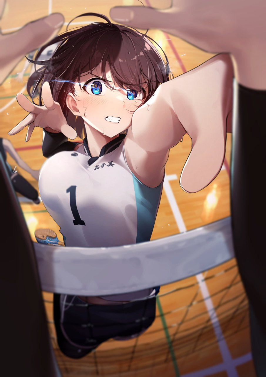 二次元# 打排球的少女,压迫感十足啊[二哈]