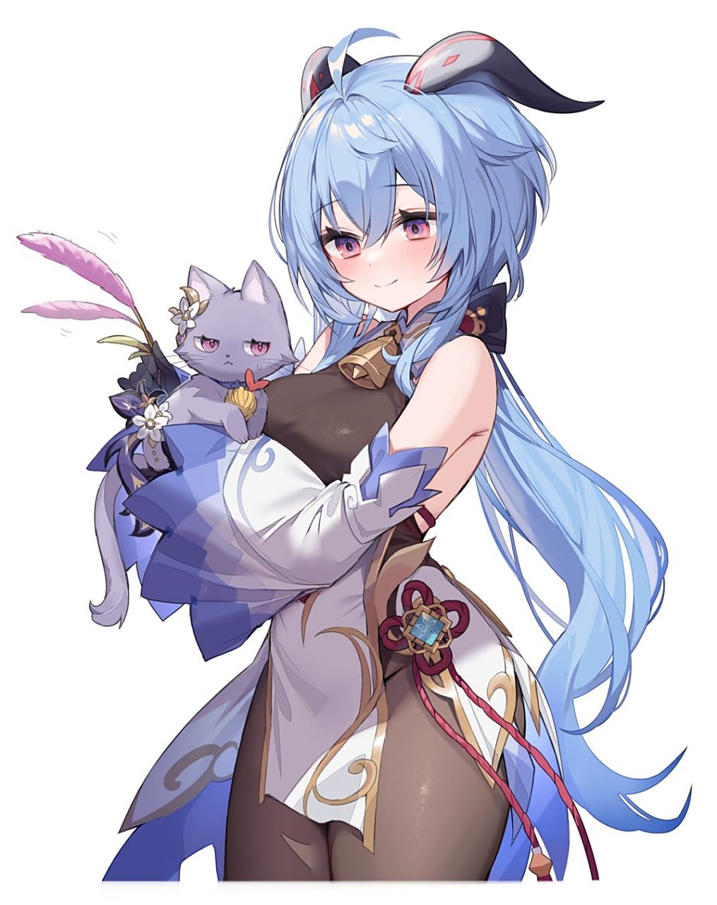 二次元# #原神# 甘雨与变成猫猫的刻晴,我全都要[舔屏]