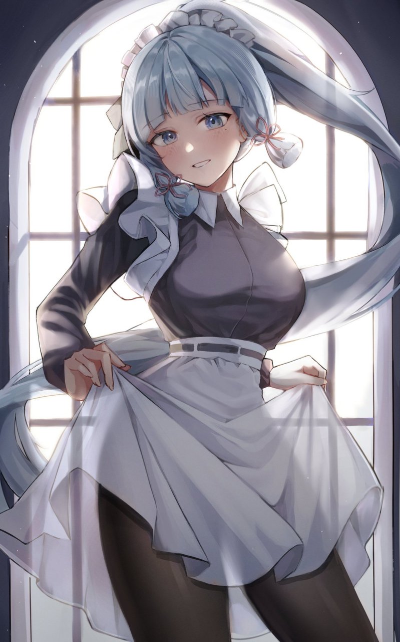 二次元# #原神# 女仆装绫华,大小姐觉醒了奇怪的属性[二哈]