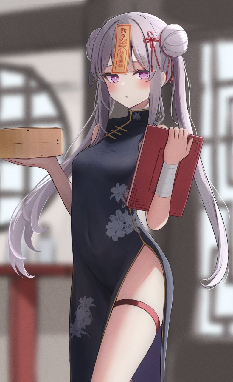 二次元# 穿着旗袍的僵尸娘,居然还会脸红,真少见啊[舔屏]