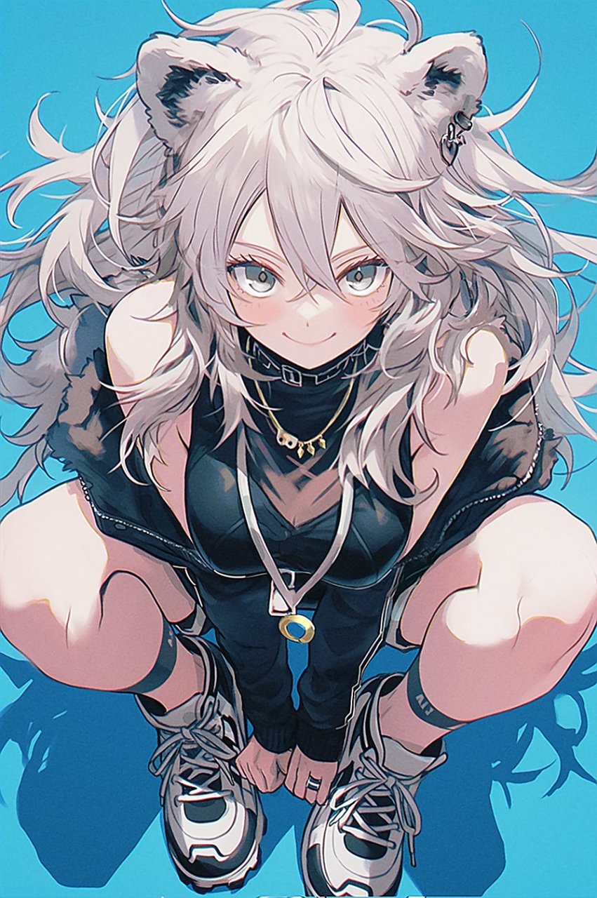 虚拟主播# #二次元# 兽娘狮白牡丹