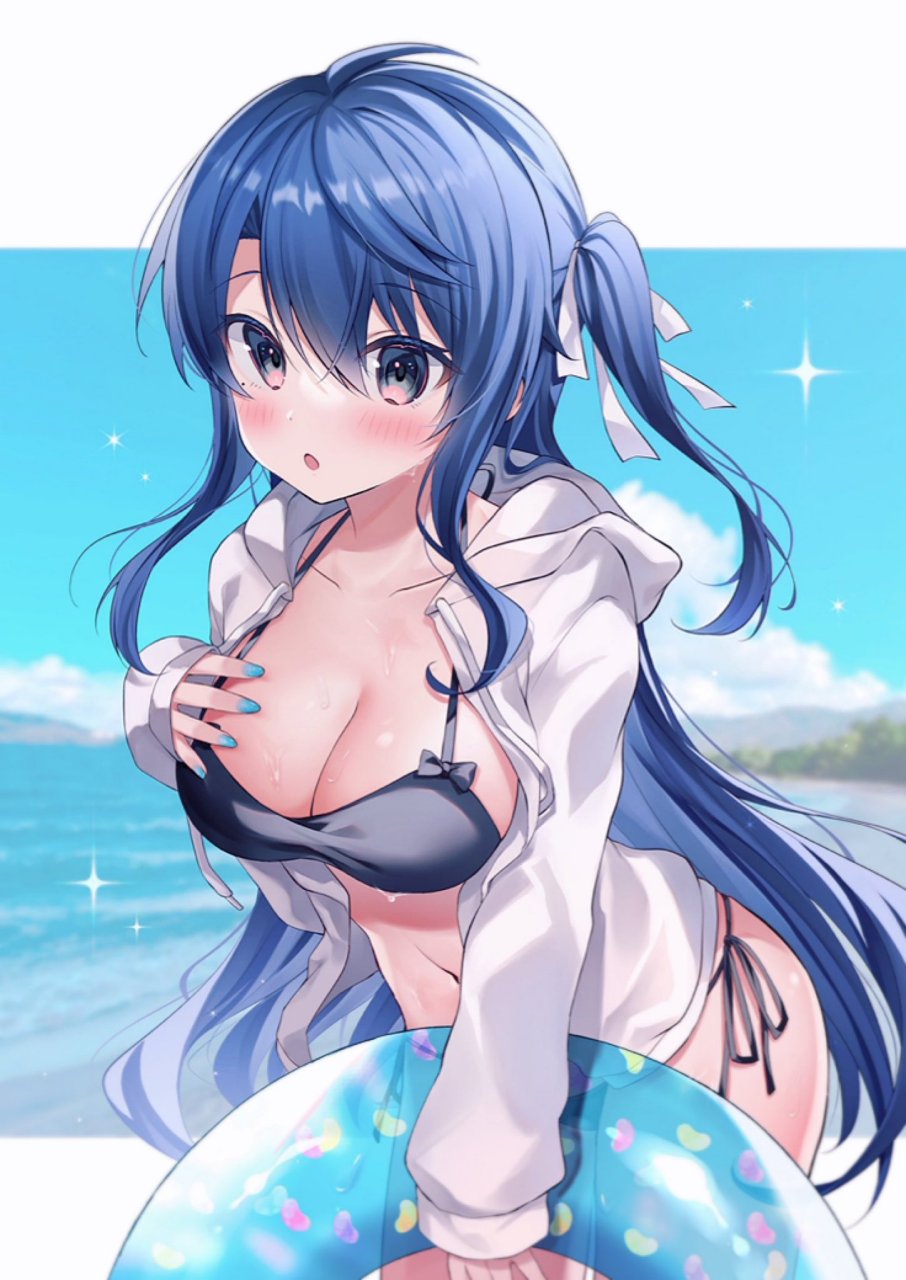 二次元# "怎么样,这件泳装适合我吗?