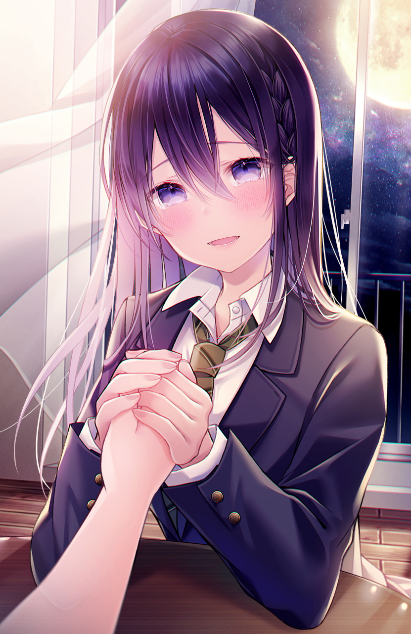 哭泣时的女孩子,眼角含泪的样子真的太惹人怜爱了[三哈]p站画师:黒な