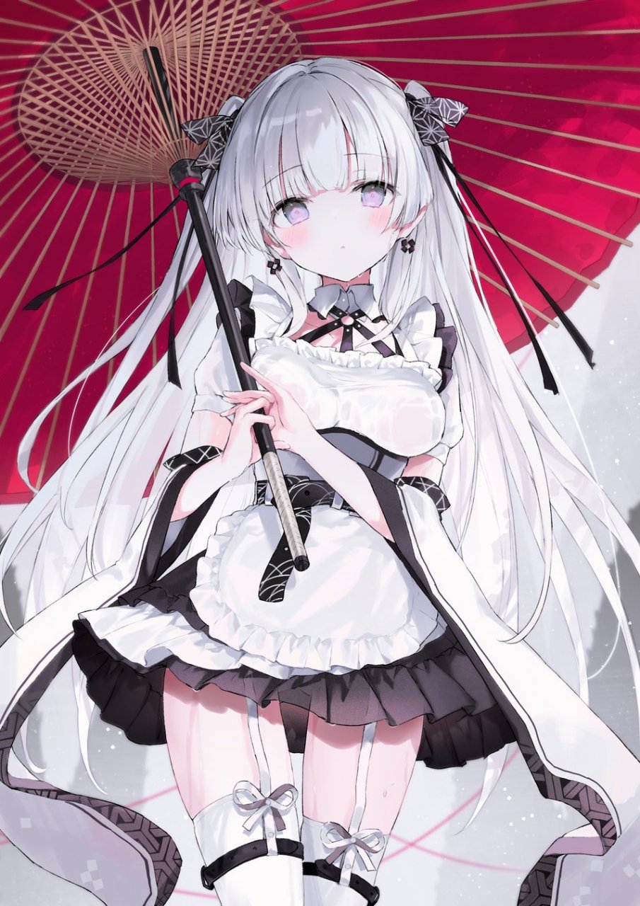 白发少女 画师:nana