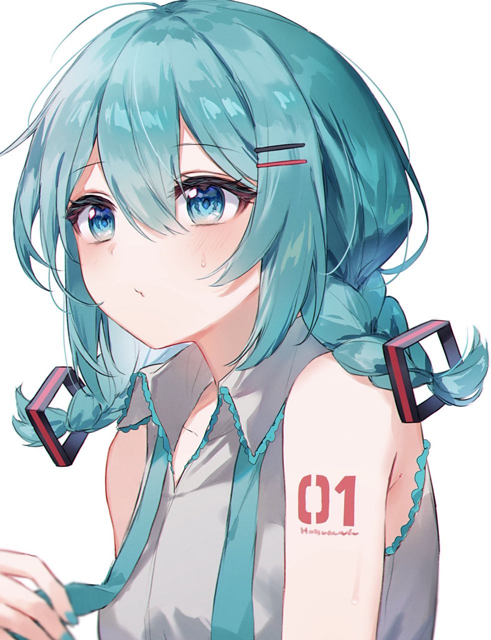 麻花辫初音未来,你觉得怎么样?[二哈]#二次元