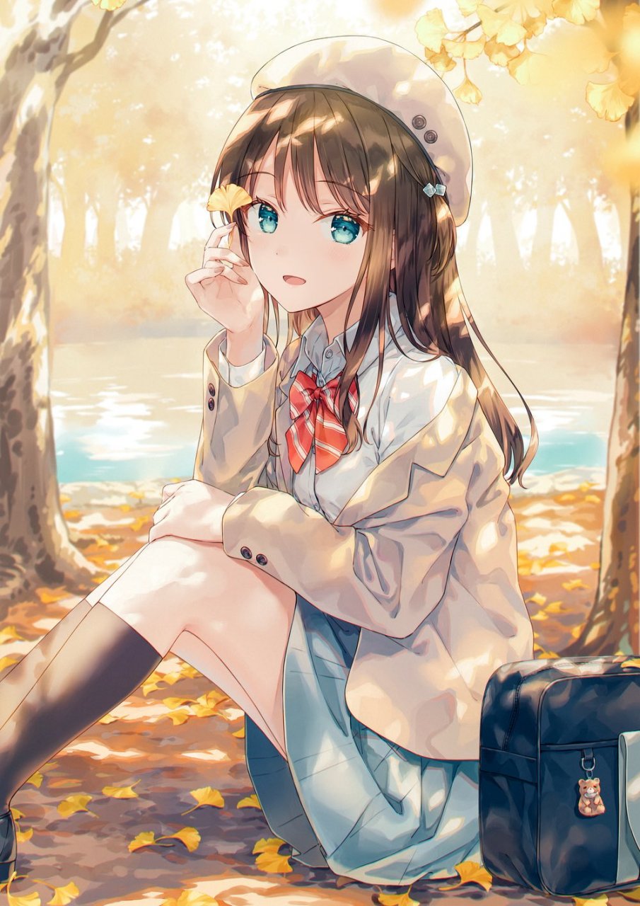 二次元# 秋天的制服少女 twi:hiten