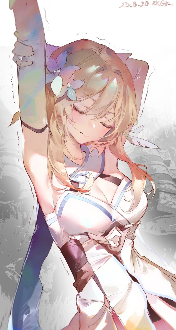 二次元# 伸懒腰的荧妹,这真的是招牌动作啊[三哈]twi:cocoball