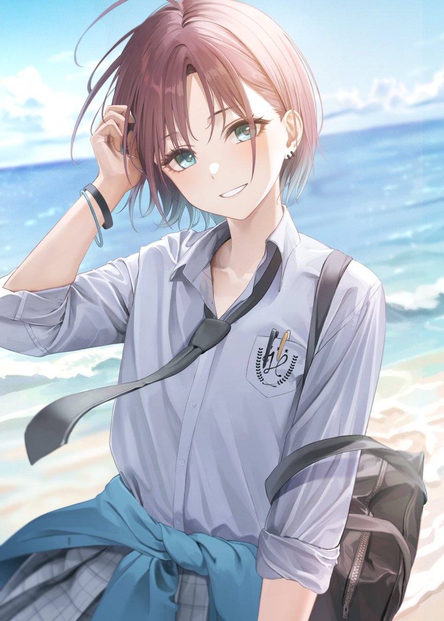 二次元# 海边的浅仓透,突然感觉短发的女孩子也蛮不错的[三哈]