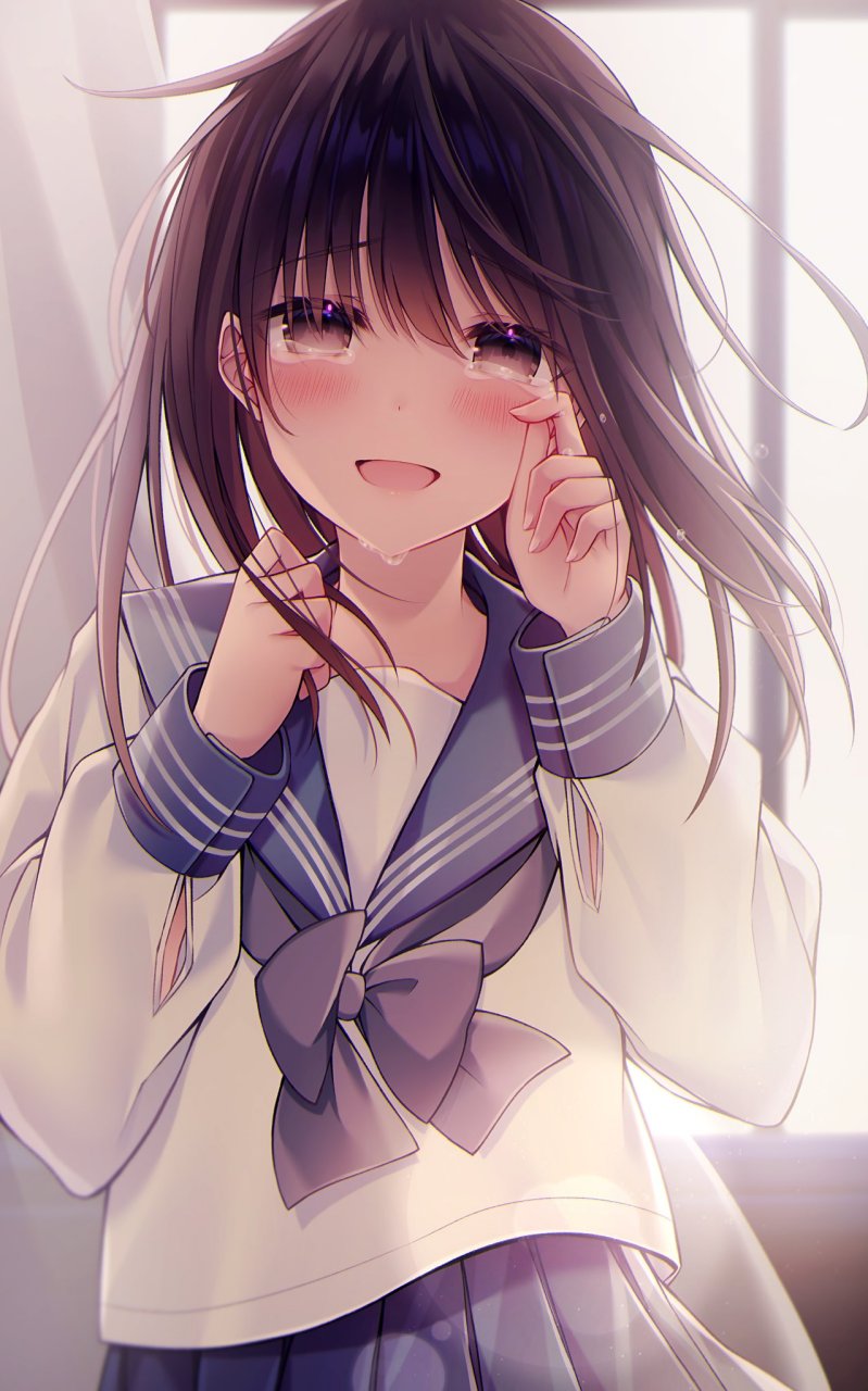 二次元# 流泪的少女,太惹人怜爱了,想紧紧抱在怀里[三哈]