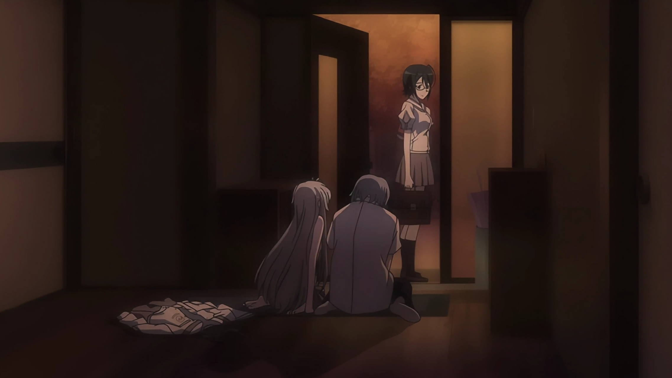 缘之空# #二次元# 这真的是名场面啊,史称"玄关之战",代入悠哥视角