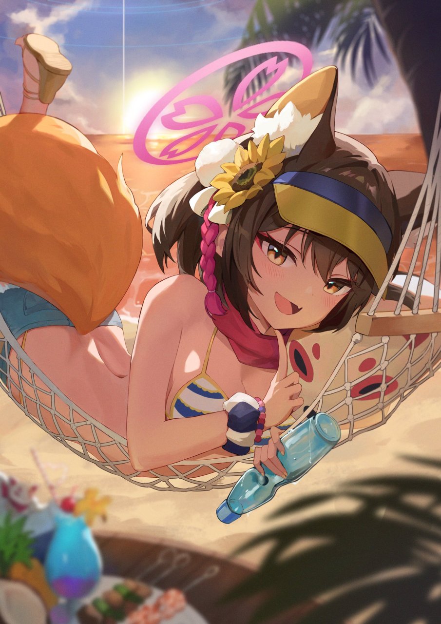 碧蓝档案# #二次元# "这个夏天也能和主公在一起什么的,泉奈真幸福呢