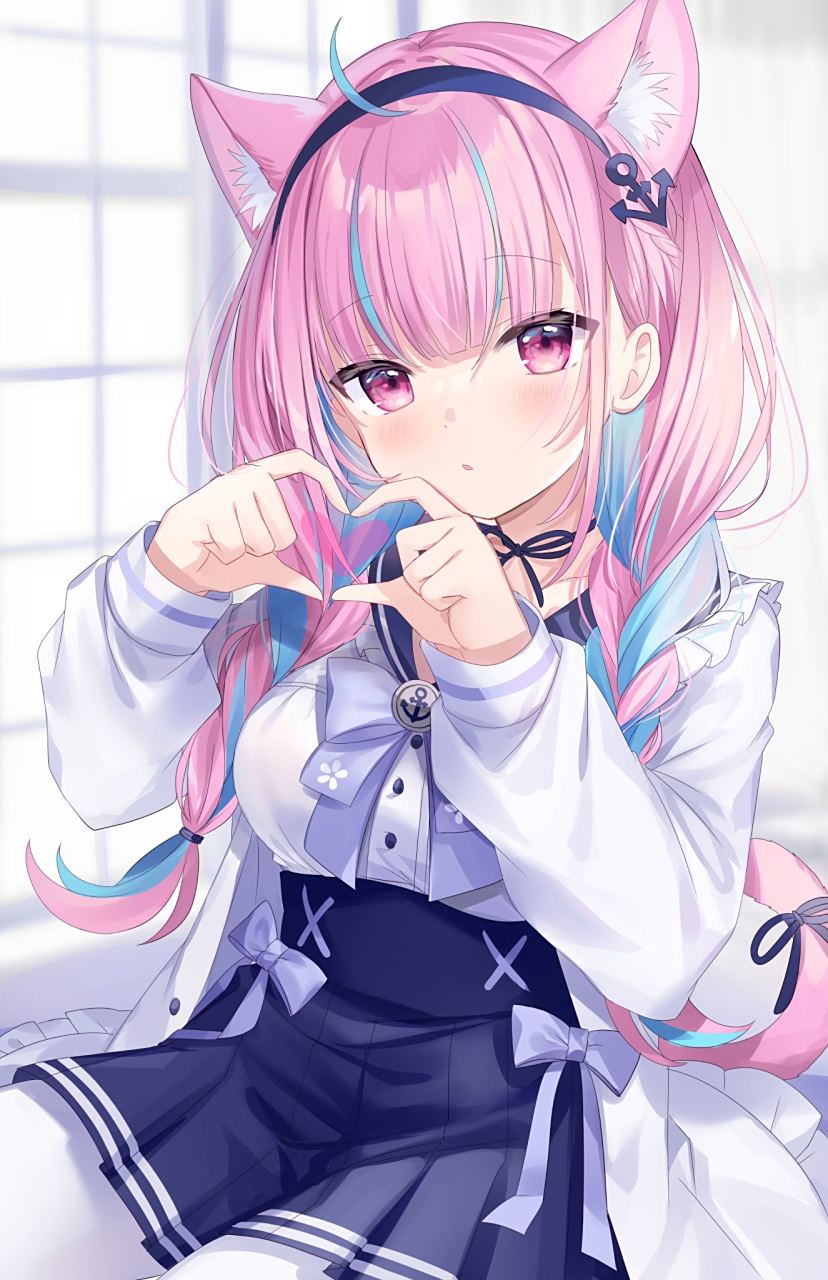 虚拟主播# #二次元# 猫娘凑阿库娅,想摸摸她的尾巴[三哈]