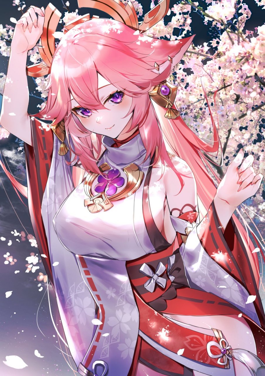 原神# #二次元# 兼具智慧与美貌的八重神子大人[舔屏]