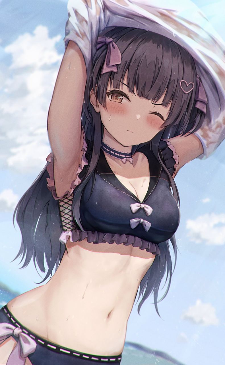 二次元# 水着黛冬优子,一点赘肉都没有,好评![二哈]