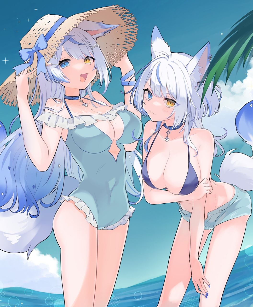 二次元# 同样是水着兽娘,你觉得哪个更好看?[三哈]