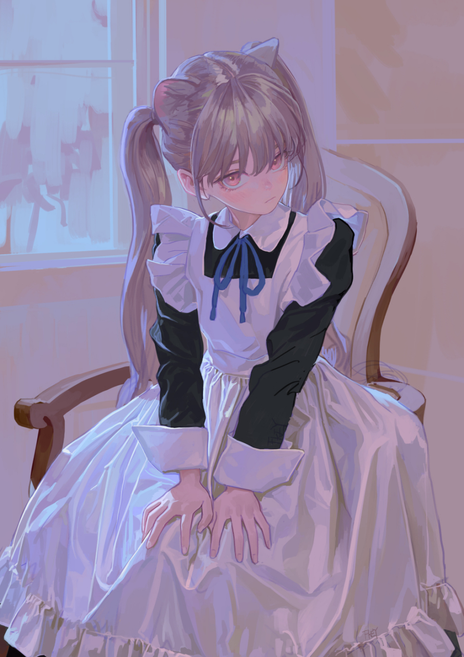二次元# 双马尾兽娘女仆,可爱到犯规了啊[期待]