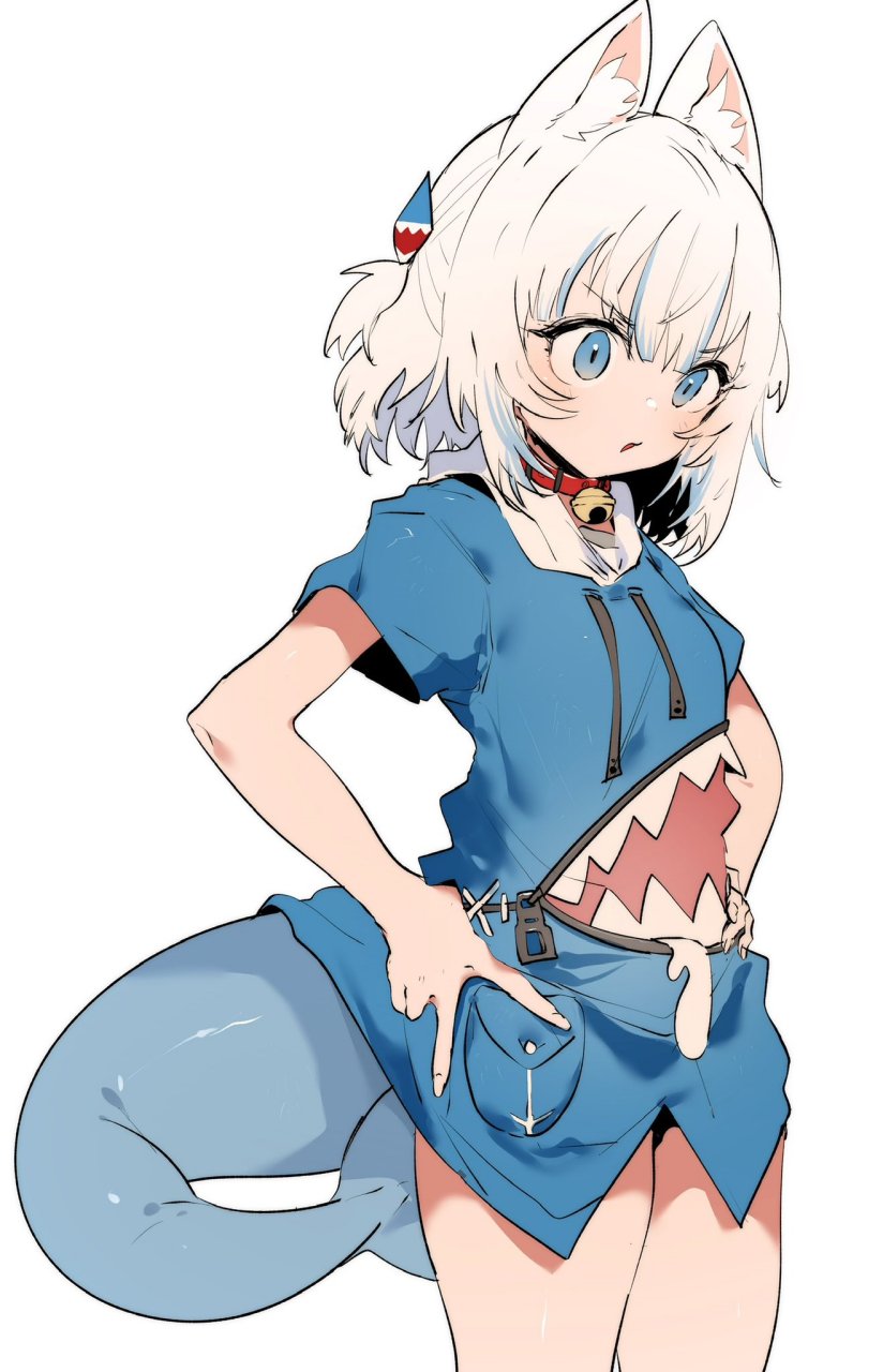 长着猫耳的鲨鱼娘,真是奇怪的生物啊[三哈]#虚拟主播