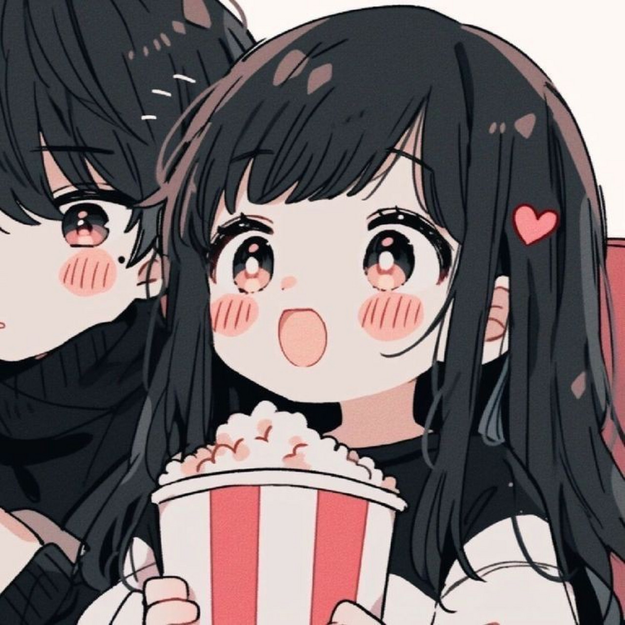 二次元# 可爱风情侣头像,可惜我用不到,只能分享给大家了[三哈]