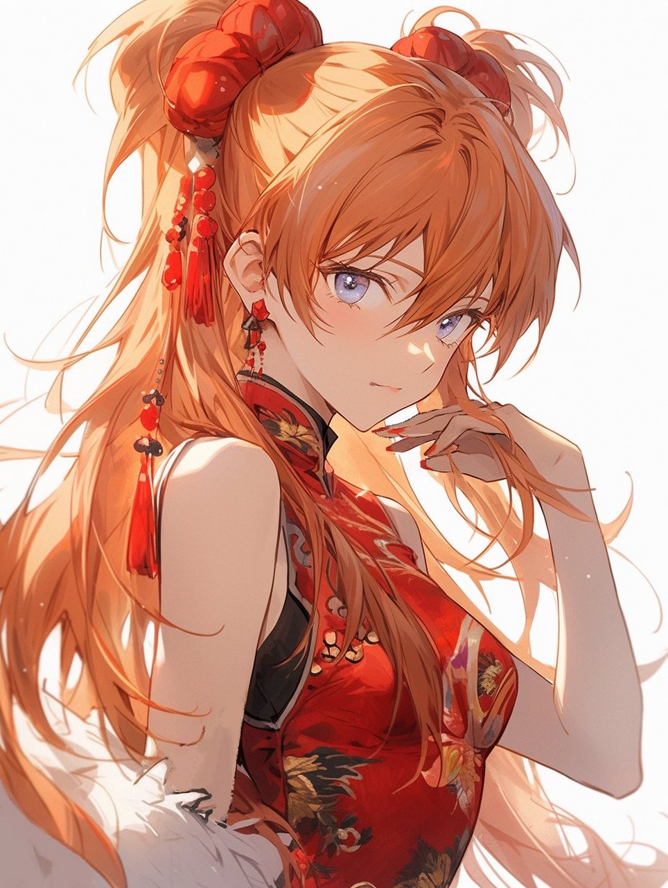 新世纪福音战士# 穿上旗袍的明日香,感觉挺适合她[三哈]