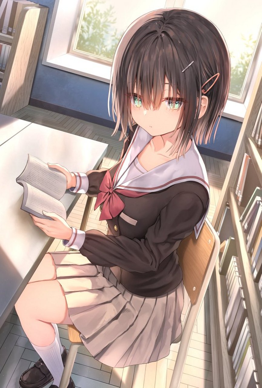 二次元# 讨厌书的我,爱上了图书室的魔女.